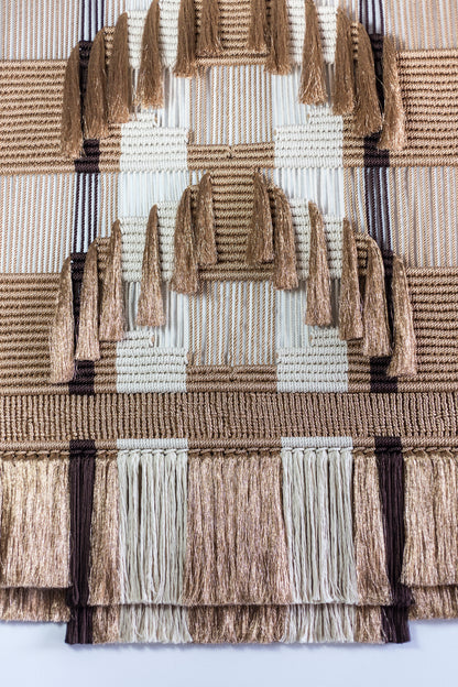 Wallhanging, Gold/white/brown – 170 × 200cm