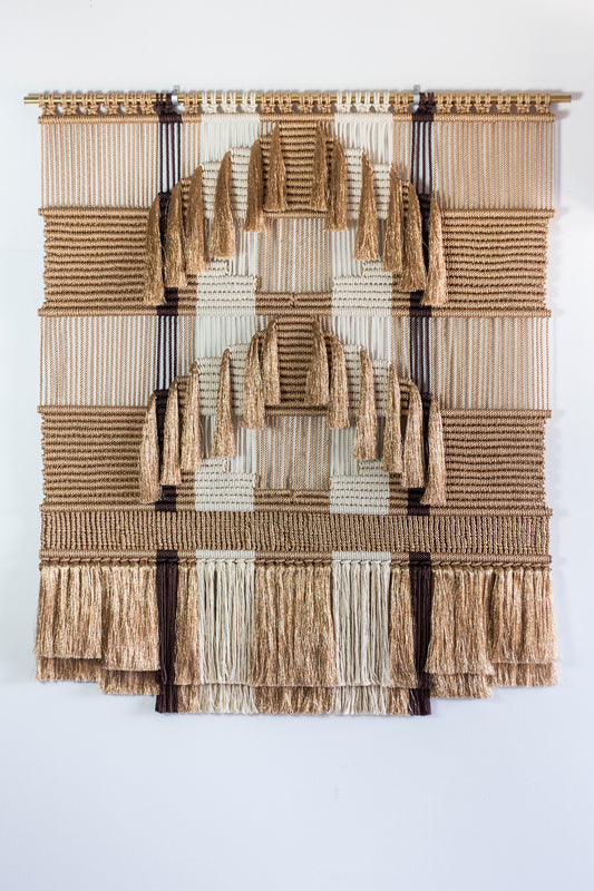 Wallhanging, Gold/white/brown – 170 × 200cm