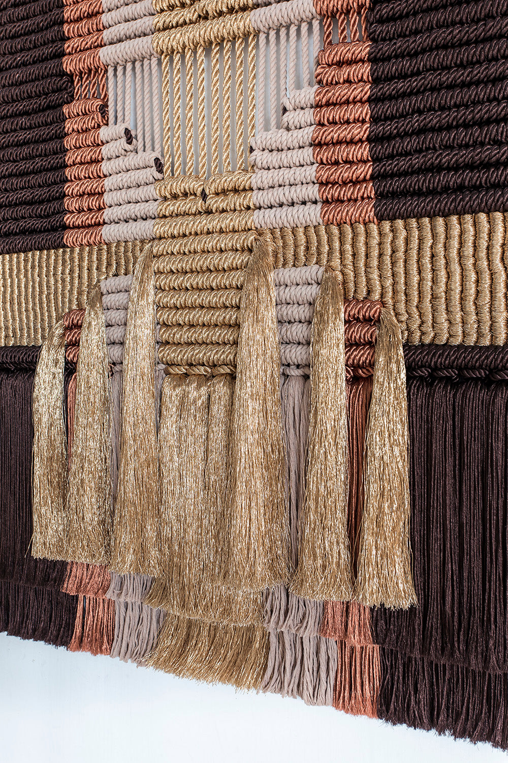 Brown / gold Angosta wallhanging 120cm x 200cm (Unique one Off piece)