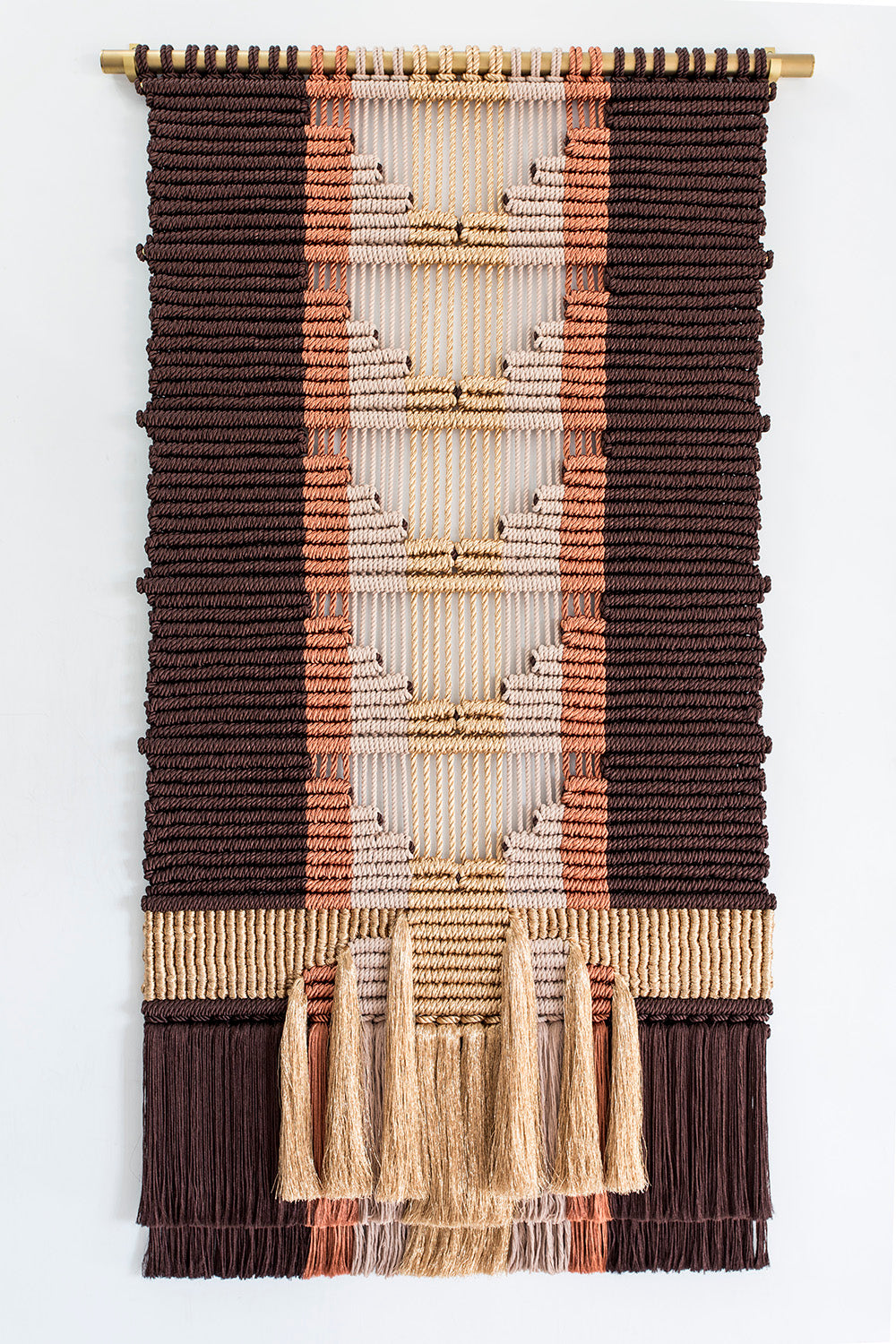 Brown / gold Angosta wallhanging 120cm x 200cm (Unique one Off piece)