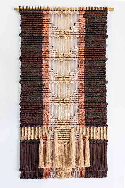 Brown / gold Angosta wallhanging 120cm x 200cm (Unique one Off piece)